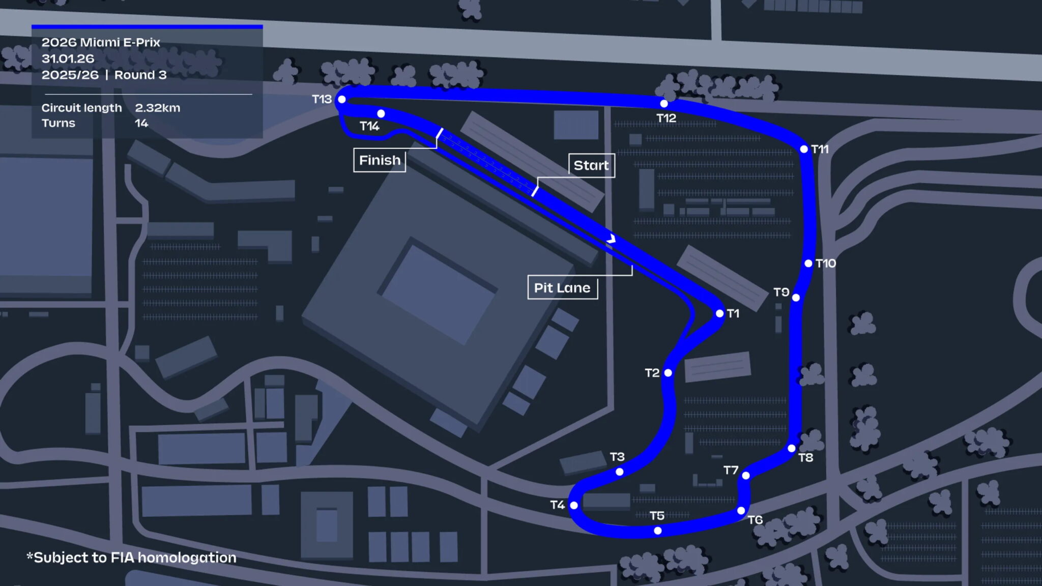 Miami International Autodrome Circuit Map